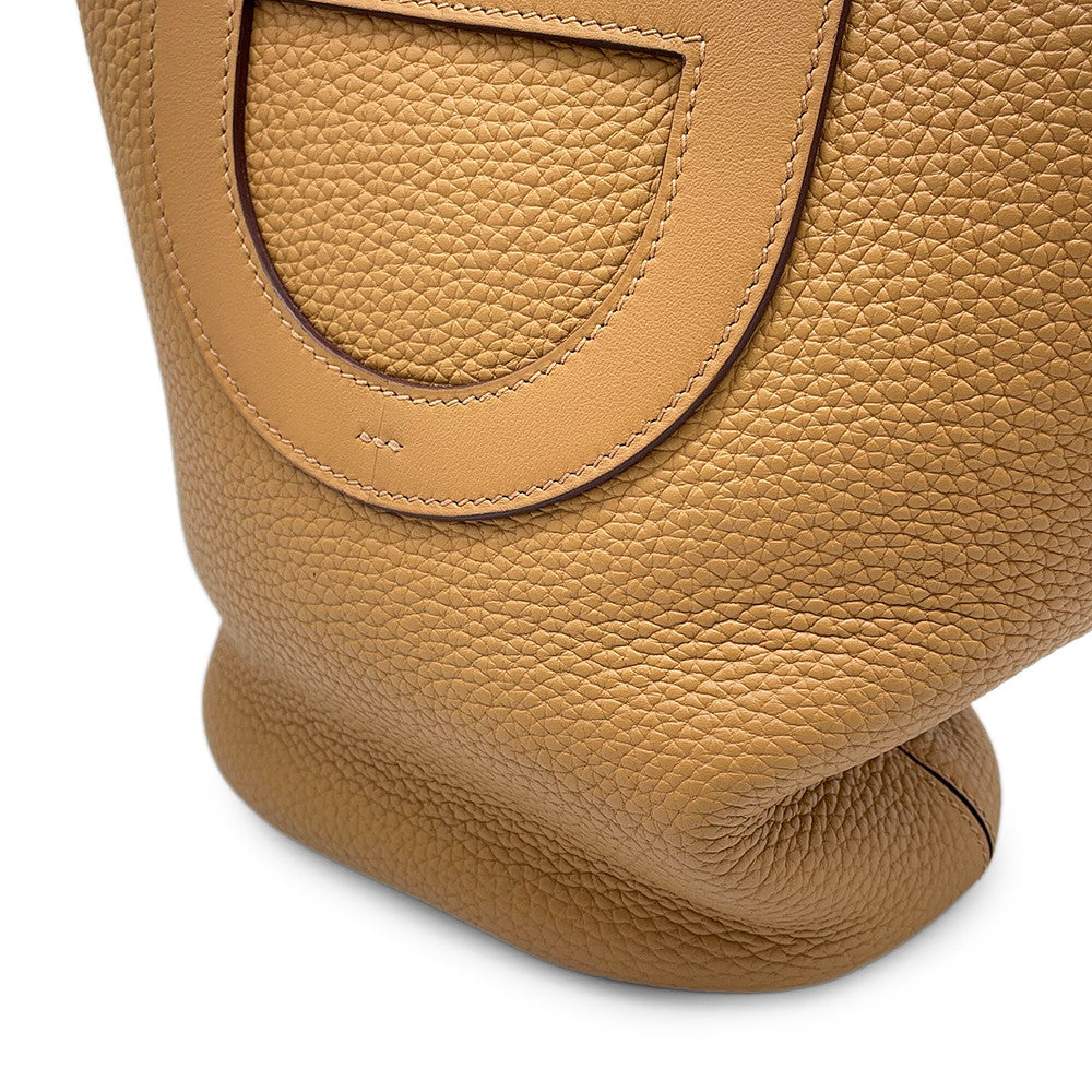 HERMES in-the-loop Tote Bag Biscuit Taurillon Clemence Swift Leather Size 18