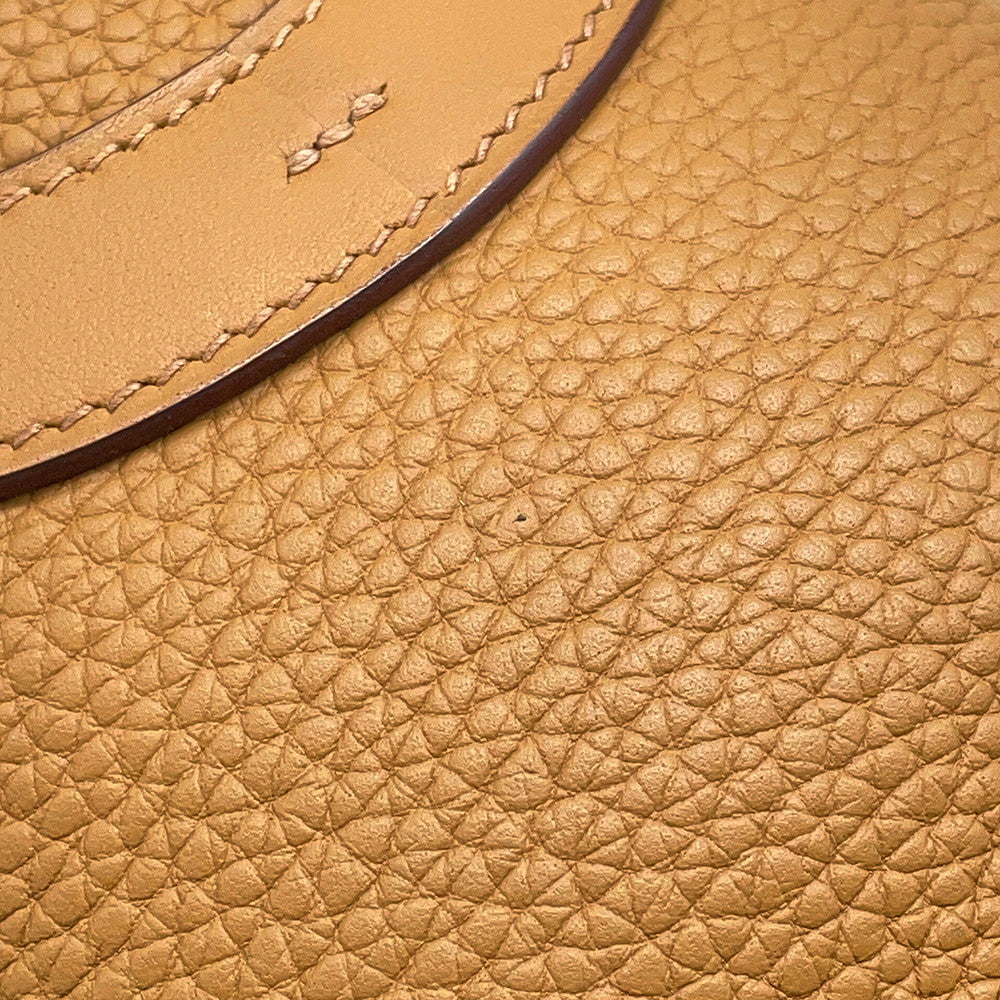 HERMES in-the-loop Tote Bag Biscuit Taurillon Clemence Swift Leather Size 18