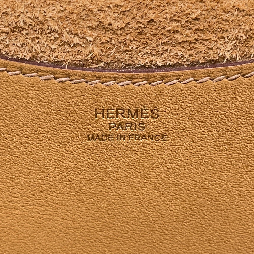 HERMES in-the-loop Tote Bag Biscuit Taurillon Clemence Swift Leather Size 18