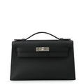 HERMES PochetteKelly Black Swift Leather