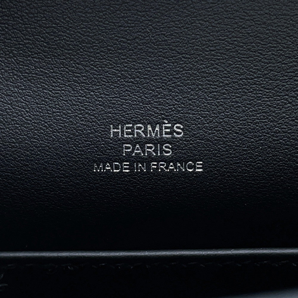 HERMES PochetteKelly Black Swift Leather