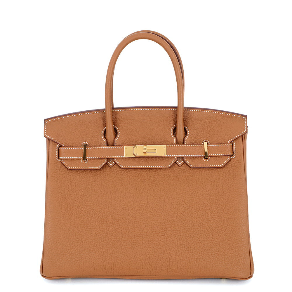 HERMES Birkin Gold Togo Leather Size 30