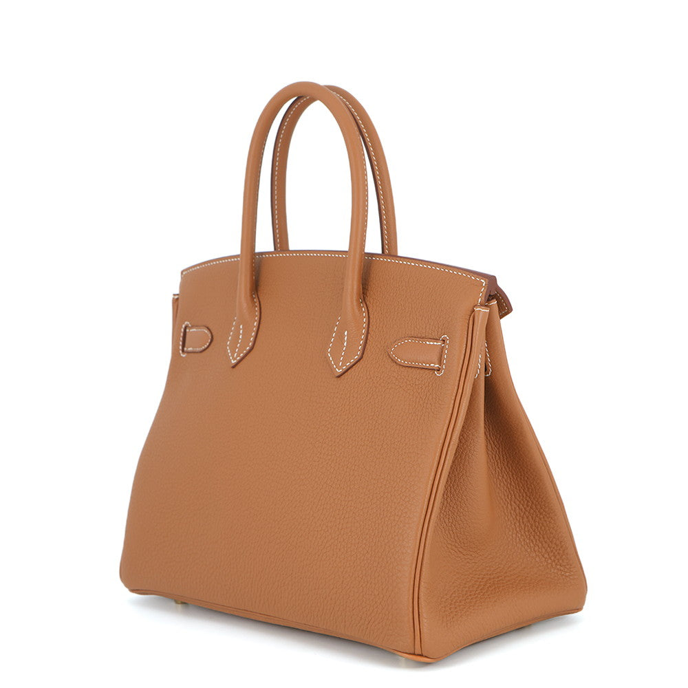 HERMES Birkin Gold Togo Leather Size 30