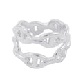 HERMES Chaine d'Ancre Double Row Ring Size 52/#12 SV925