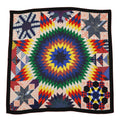 HERMES Giant Square American Quilt Size 140 Black/Multicolor Cashmere70% Silk30%