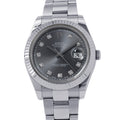 ROLEX Datejust W41mm Stainless Steel K18WG Gray Dial116334G