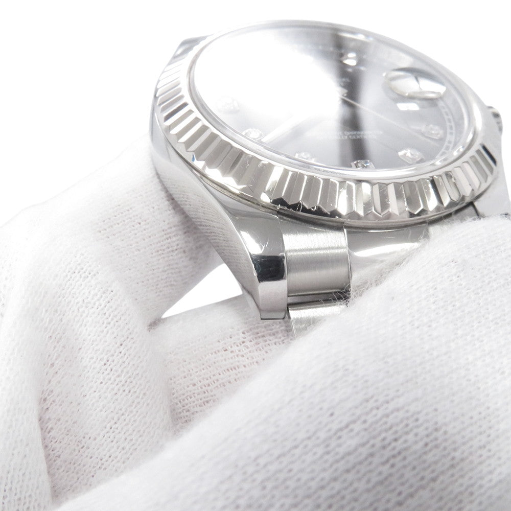 ROLEX Datejust W41mm Stainless Steel K18WG Gray Dial116334G