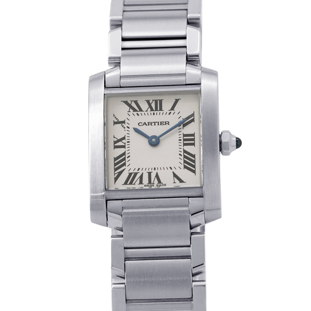 CARTIER Tank Francaise SM H25mm×W20mm Stainless Steel Ivory DialW51008Q3