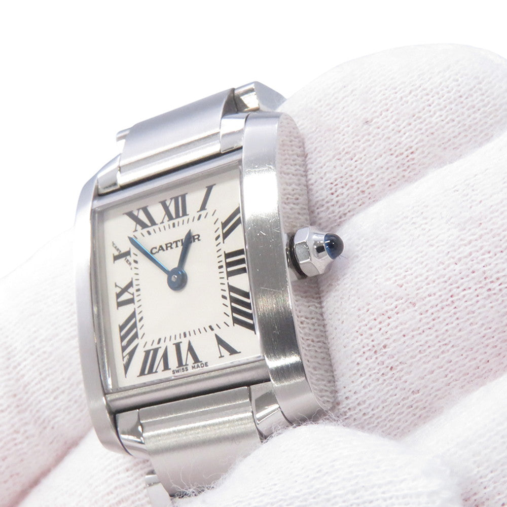 CARTIER Tank Francaise SM H25mm×W20mm Stainless Steel Ivory DialW51008Q3