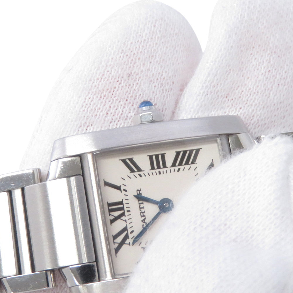 CARTIER Tank Francaise SM H25mm×W20mm Stainless Steel Ivory DialW51008Q3