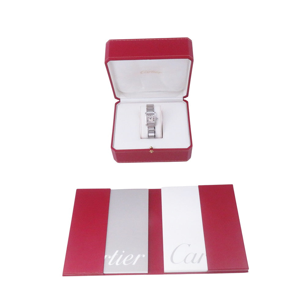 CARTIER Tank Francaise SM H25mm×W20mm Stainless Steel Ivory DialW51008Q3