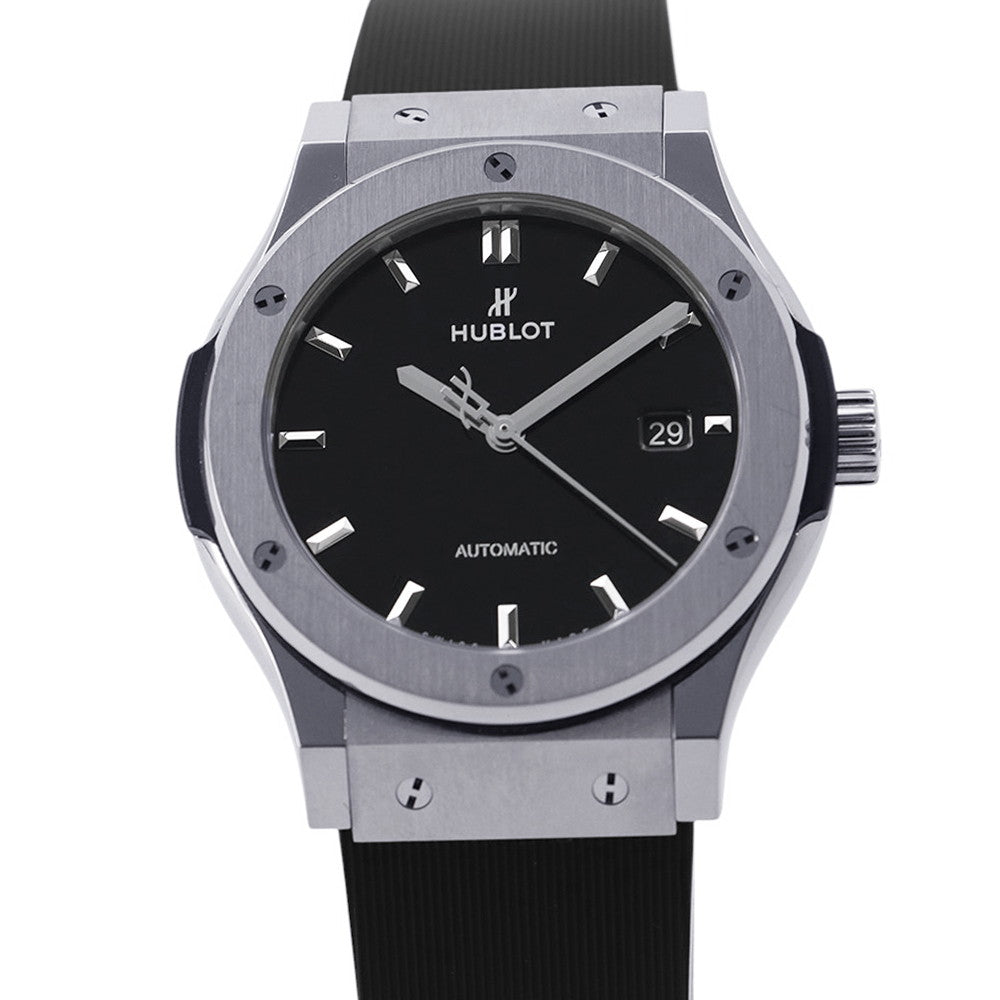 HUBLOT Classic Fusion Titanium Black Shiny W42mm TI Rubber Black Dial542.NX.1270.RX