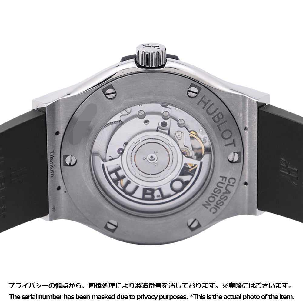 HUBLOT Classic Fusion Titanium Black Shiny W42mm TI Rubber Black Dial542.NX.1270.RX
