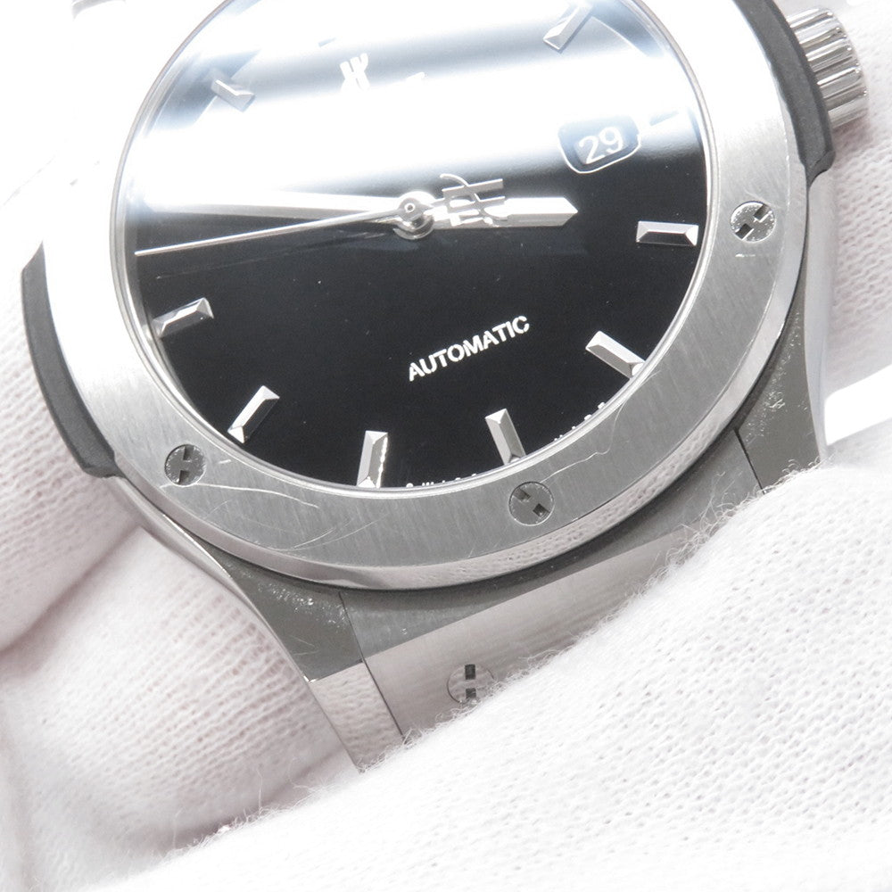 HUBLOT Classic Fusion Titanium Black Shiny W42mm TI Rubber Black Dial542.NX.1270.RX