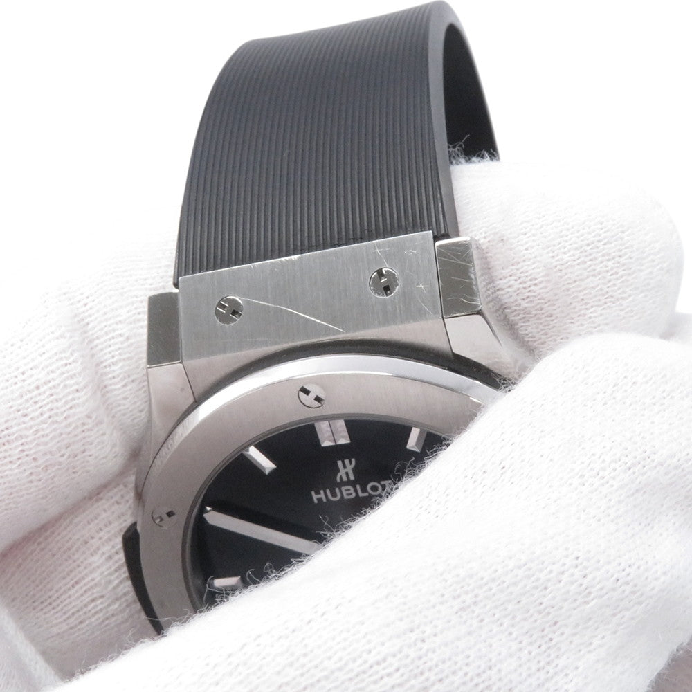 HUBLOT Classic Fusion Titanium Black Shiny W42mm TI Rubber Black Dial542.NX.1270.RX