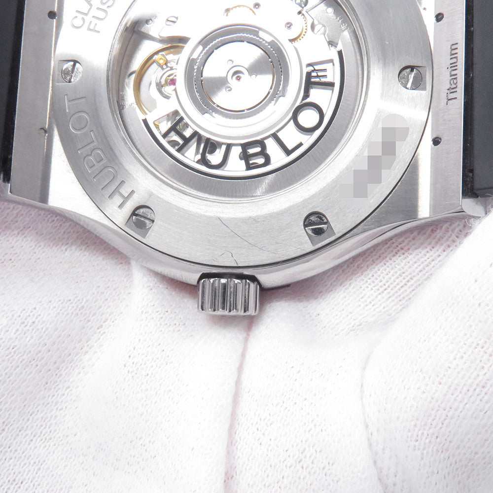 HUBLOT Classic Fusion Titanium Black Shiny W42mm TI Rubber Black Dial542.NX.1270.RX