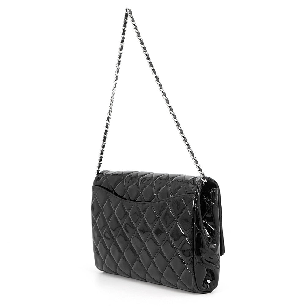 CHANEL Matelasse ChainShoulder Bag BlackA65051 Patent Leather Size 27