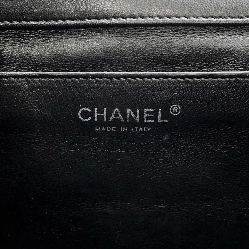CHANEL Matelasse ChainShoulder Bag BlackA65051 Patent Leather Size 27
