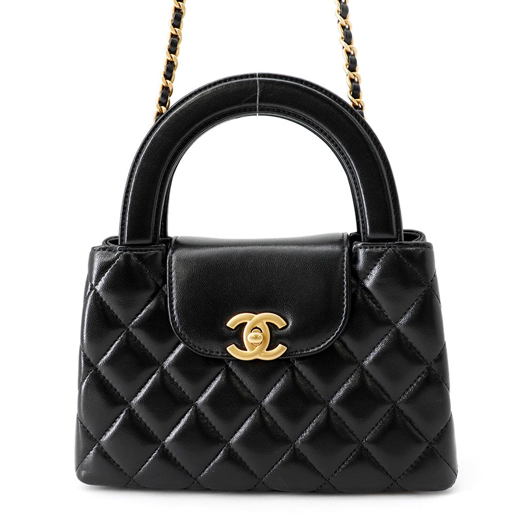 CHANEL Matelasse Mini Shopping Bag BlackAS4416 Leather