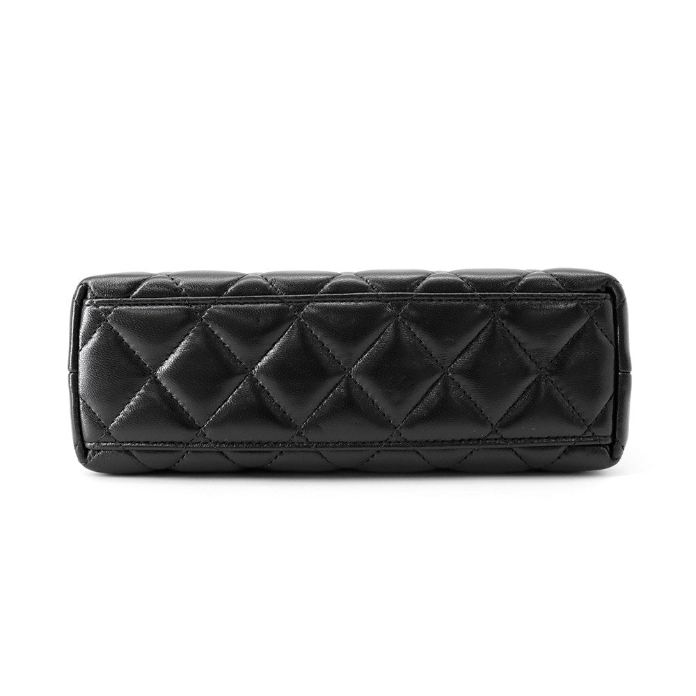 CHANEL Matelasse Mini Shopping Bag BlackAS4416 Leather