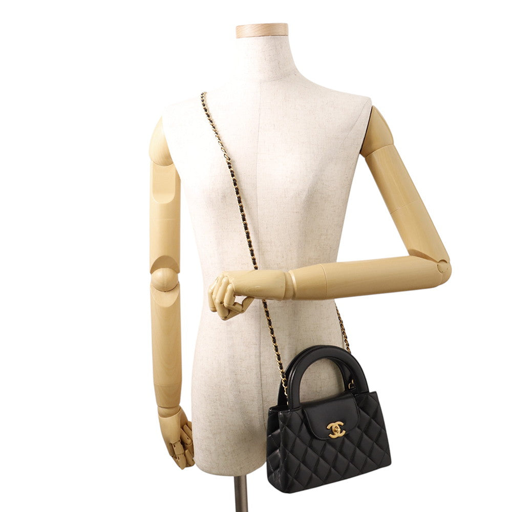 CHANEL Matelasse Mini Shopping Bag BlackAS4416 Leather