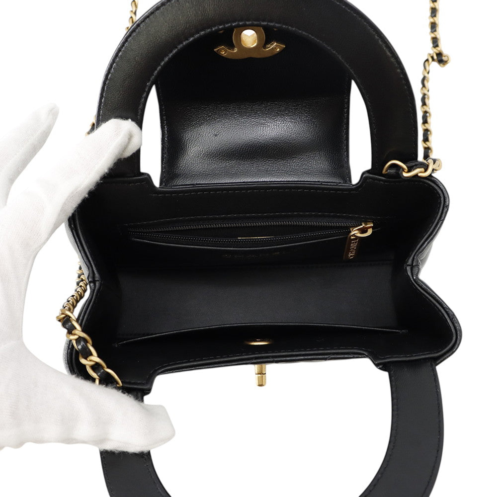 CHANEL Matelasse Mini Shopping Bag BlackAS4416 Leather