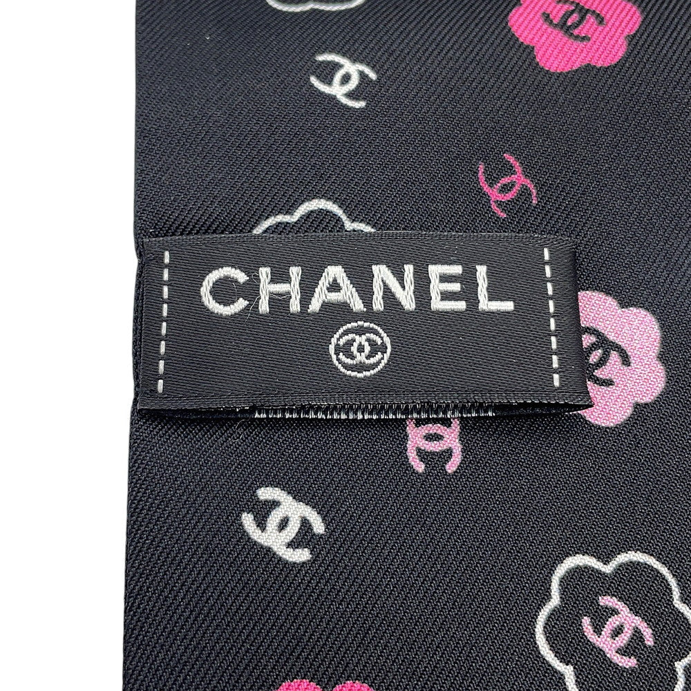 CHANEL CHANEL Scarf Black/Pink/White Silk100%