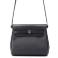 HERMES Herbag zip Ardoise Toile Military Vache Hunter Leather Size Mini
