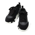 HERMES Bounce Sneakers Black/White Suede leather Size 37