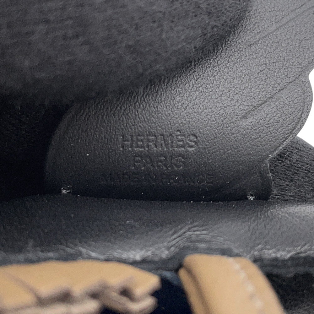 HERMES Rodeo Pegasus Black/Etoupe Lambskin Size PM