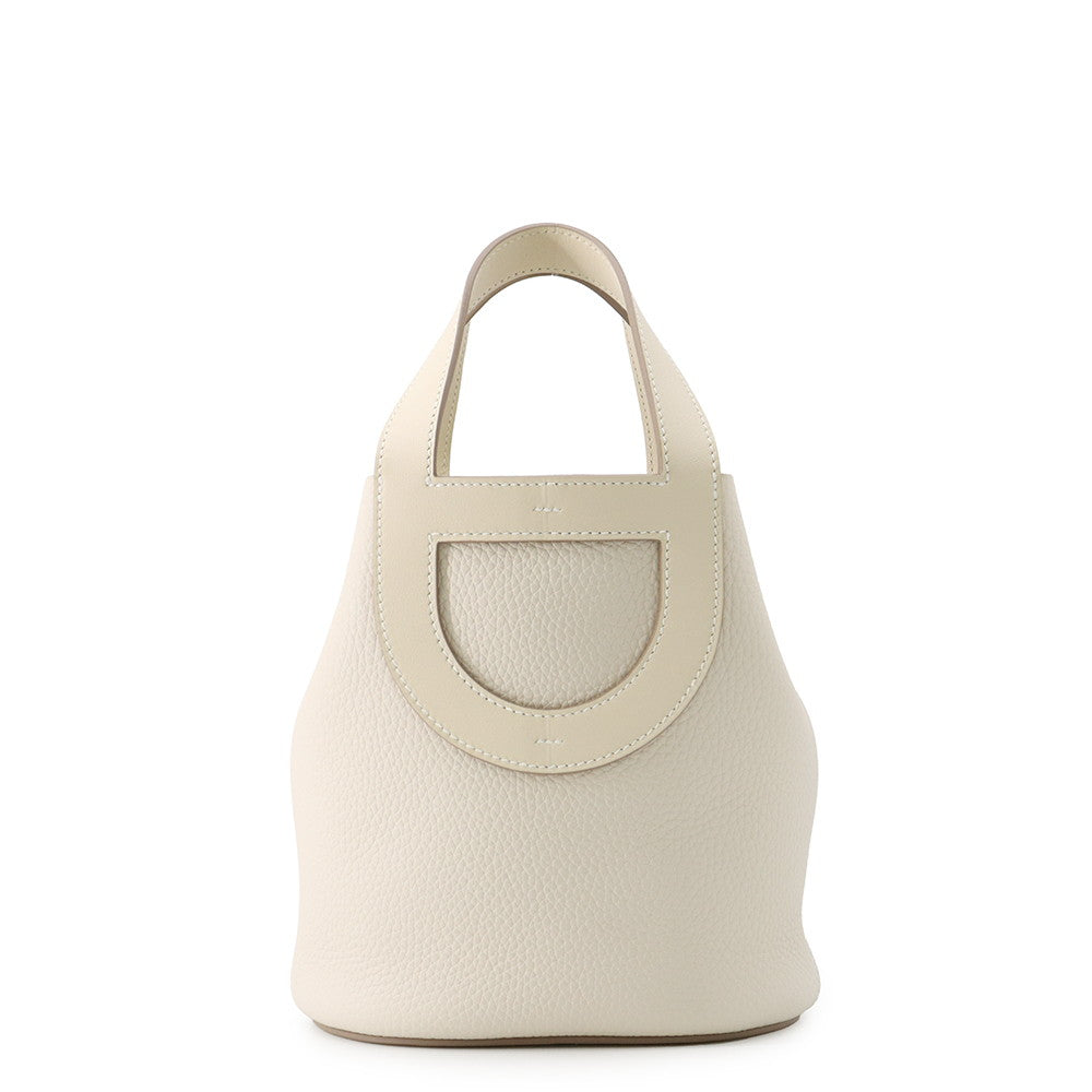 HERMES in-the-loop Tote Bag Craie Taurillon Clemence Swift Leather Size 18