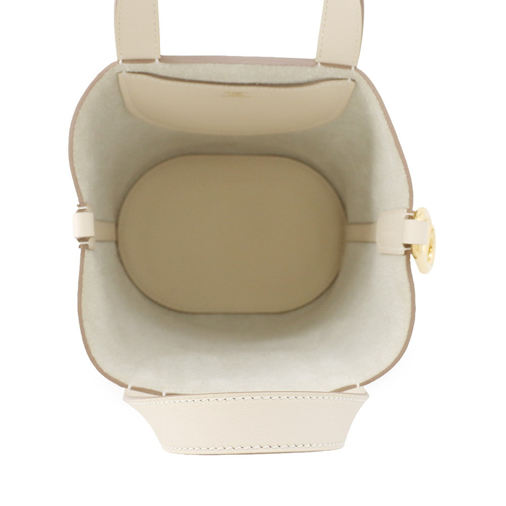 HERMES in-the-loop Tote Bag Craie Taurillon Clemence Swift Leather Size 18