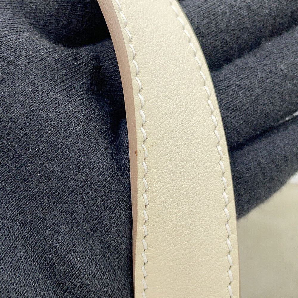 HERMES in-the-loop Tote Bag Craie Taurillon Clemence Swift Leather Size 18