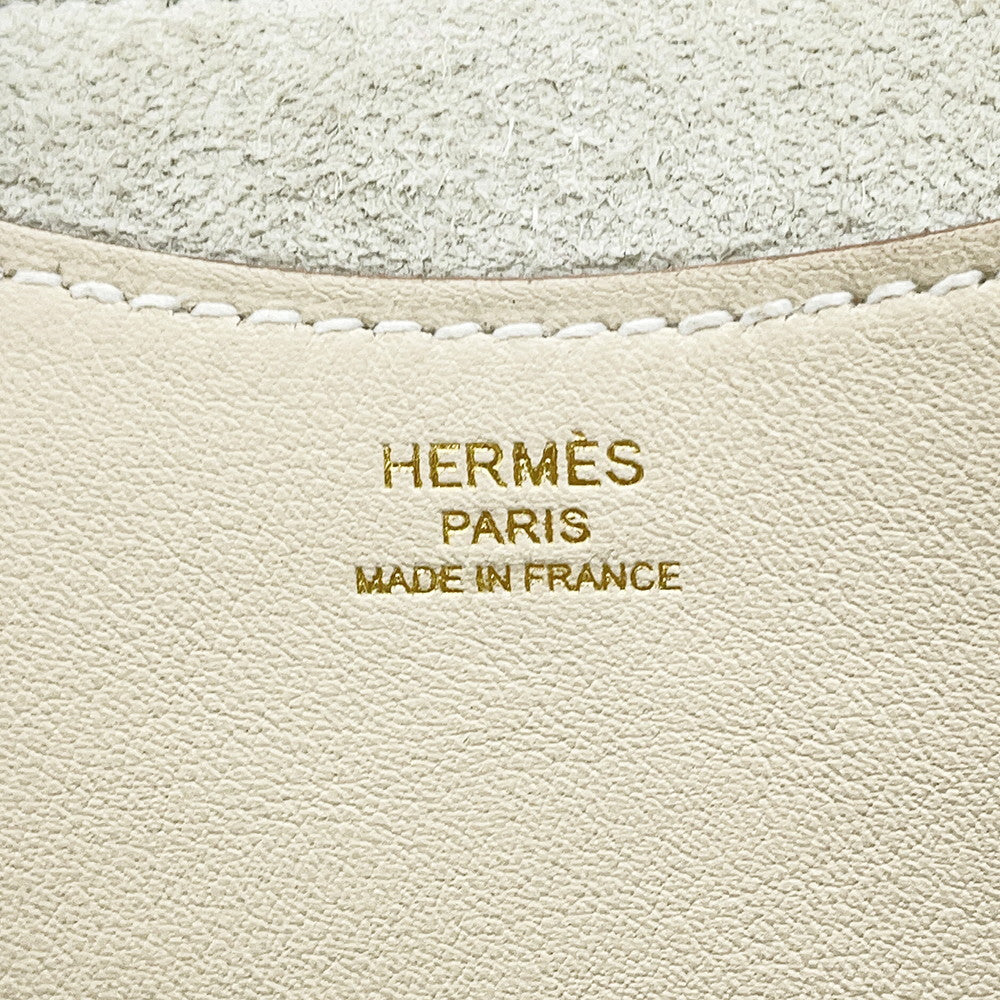 HERMES in-the-loop Tote Bag Craie Taurillon Clemence Swift Leather Size 18