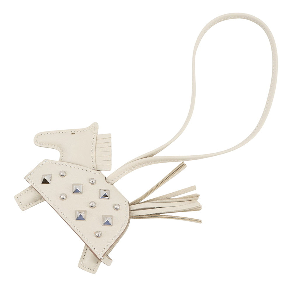 HERMES Rodeo Robeo Padlock Craie Lambskin Size PM