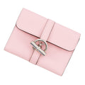 HERMES Glennan Compact Rose Sakura Swift Leather