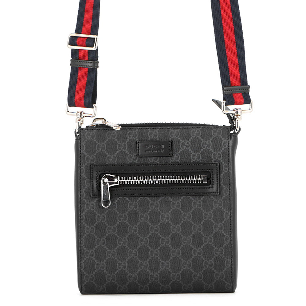 GUCCI Messenger bag Black523599 GG Supreme Leather Size Small