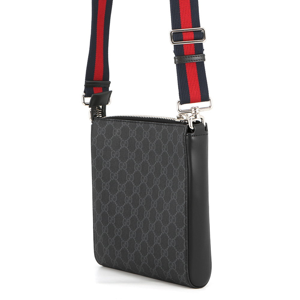 GUCCI Messenger bag Black523599 GG Supreme Leather Size Small