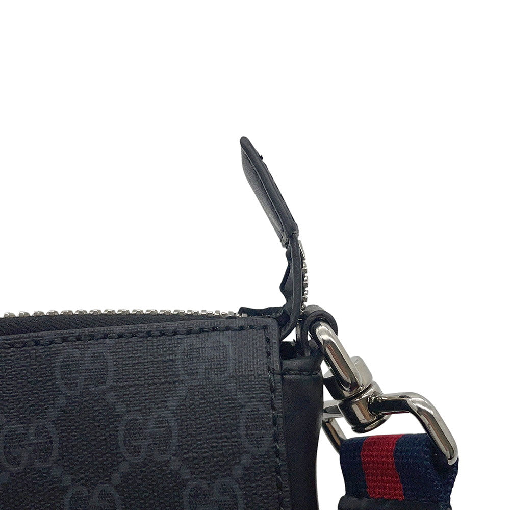 GUCCI Messenger bag Black523599 GG Supreme Leather Size Small