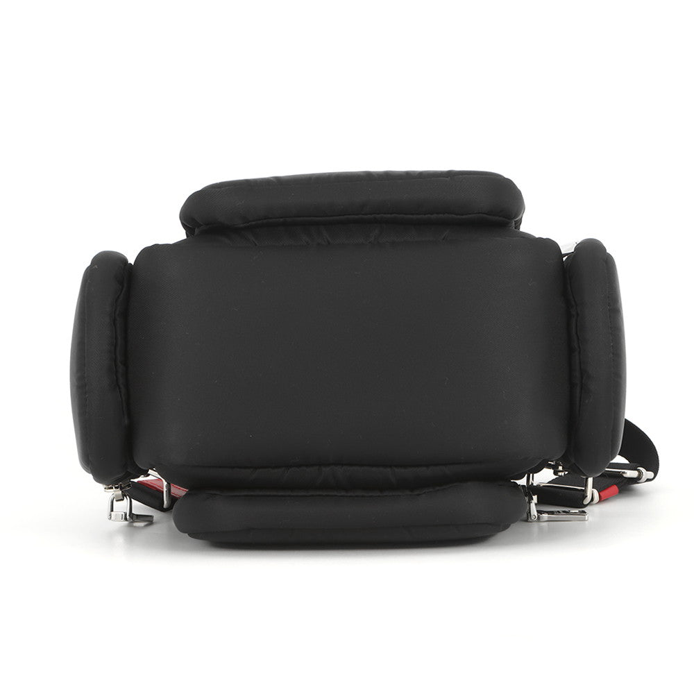 PRADA Multi-pocket 2-way Shoulder Bag Black/Red1BB061 Nylon Leather