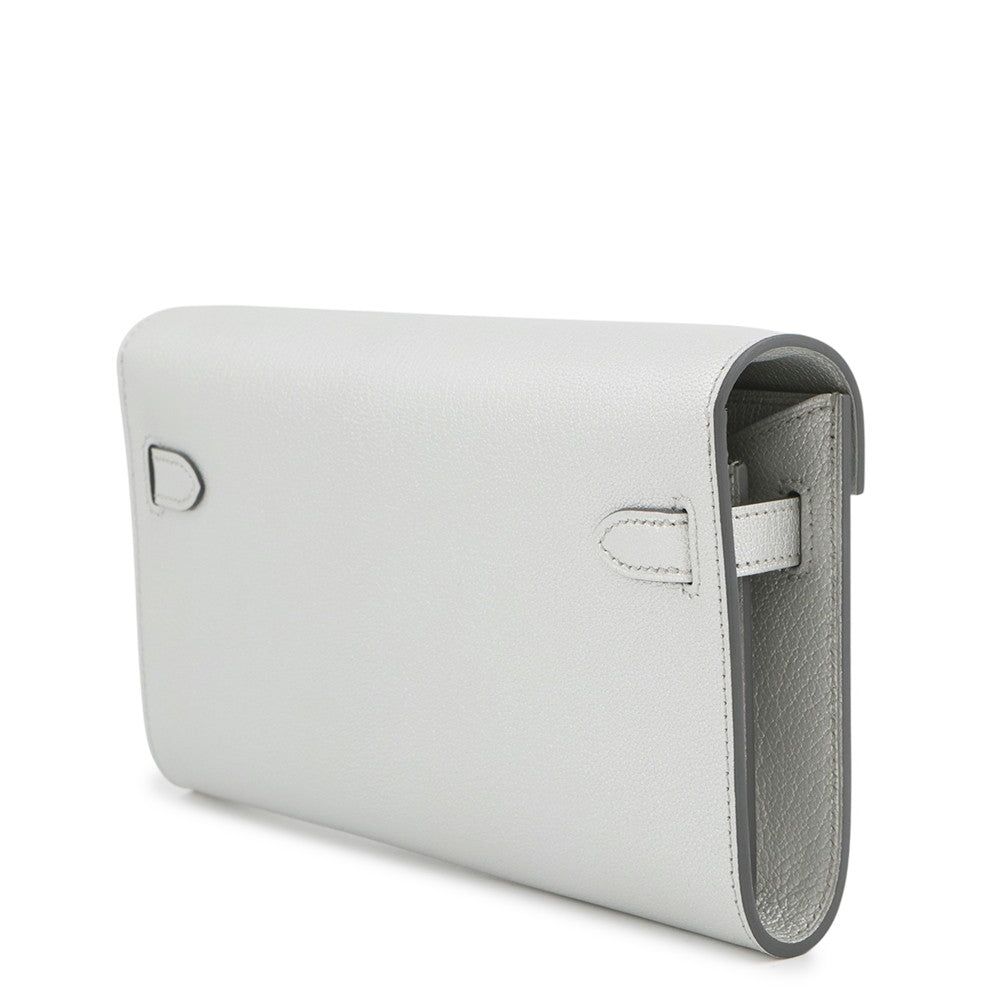 HERMES Kelly wallet long to go Argent Chevre Shamqila