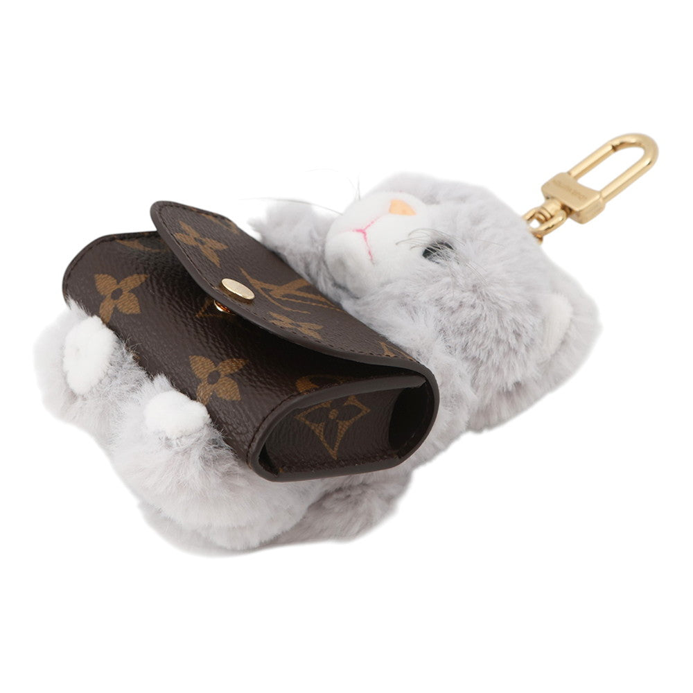 LOUIS VUITTON Bag Charm - LV Cute Kitten GrayM03512 Monogram Faux Fur