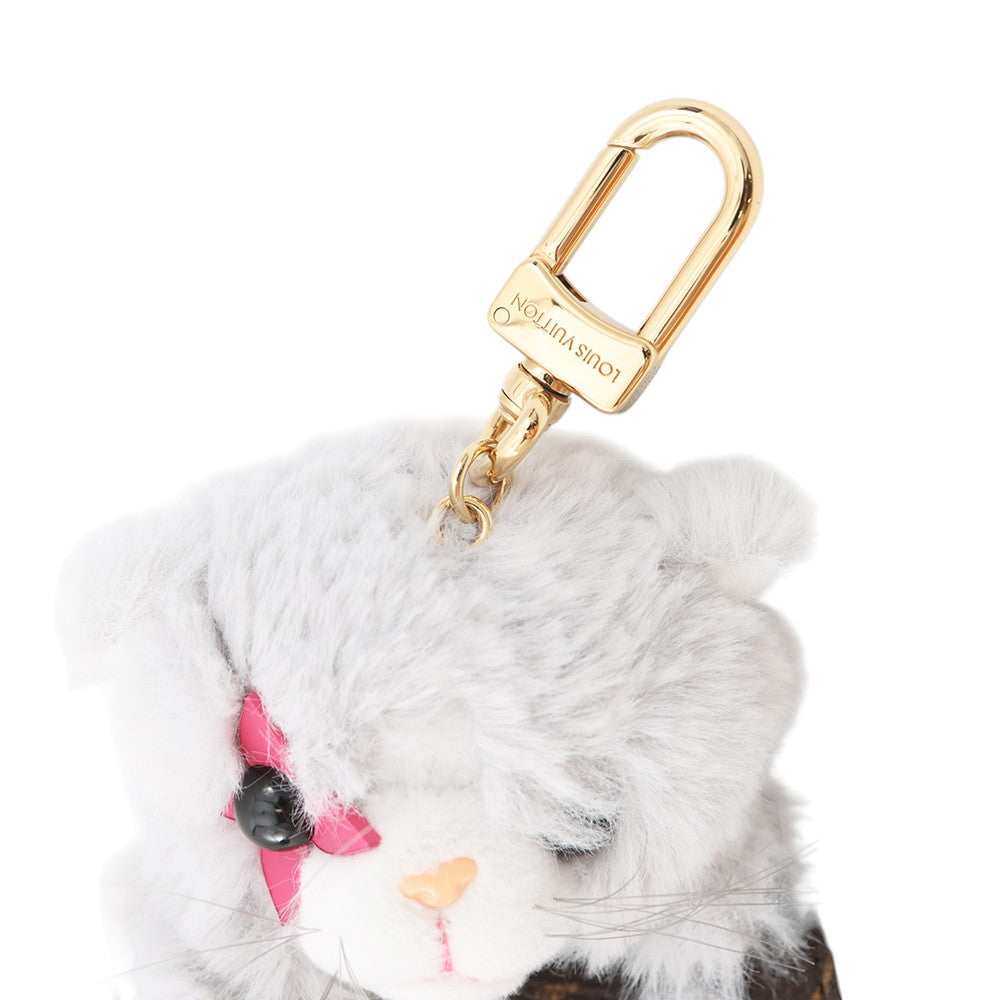 LOUIS VUITTON Bag Charm - LV Cute Kitten GrayM03512 Monogram Faux Fur