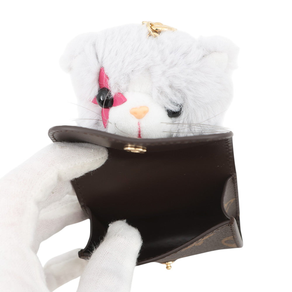 LOUIS VUITTON Bag Charm - LV Cute Kitten GrayM03512 Monogram Faux Fur