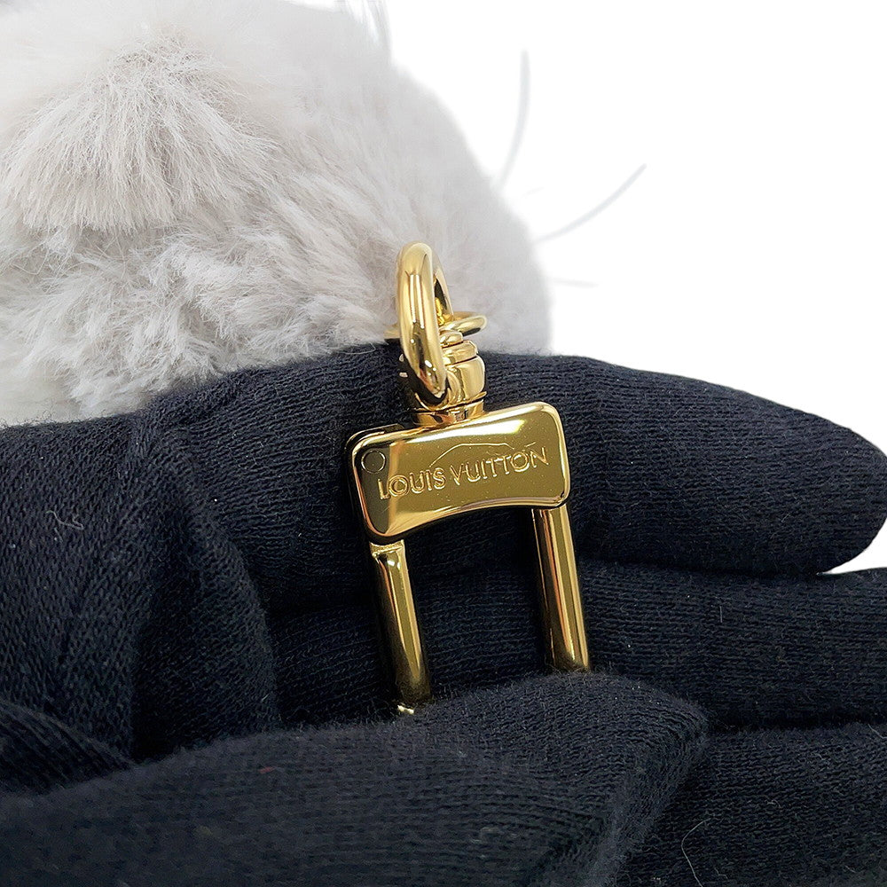 LOUIS VUITTON Bag Charm - LV Cute Kitten GrayM03512 Monogram Faux Fur