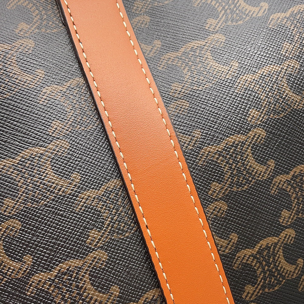 CELINE Triomphe Travel Bag Tan119572CAS.04LU PVC Leather Size Large