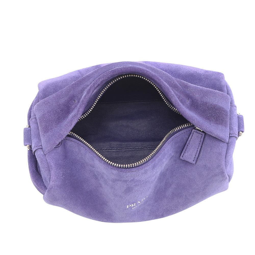 PRADA Shoulder Bag Purple2VH188 suede