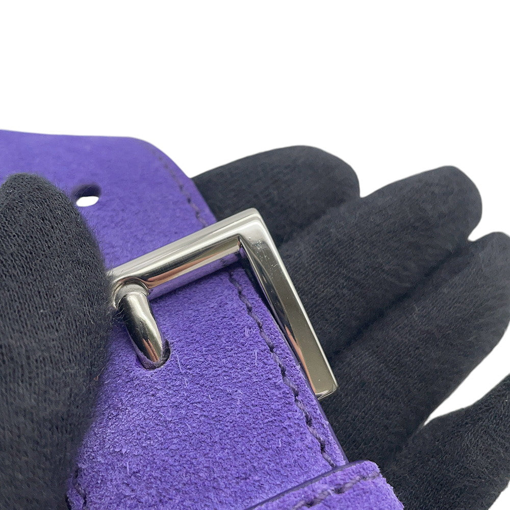 PRADA Shoulder Bag Purple2VH188 suede