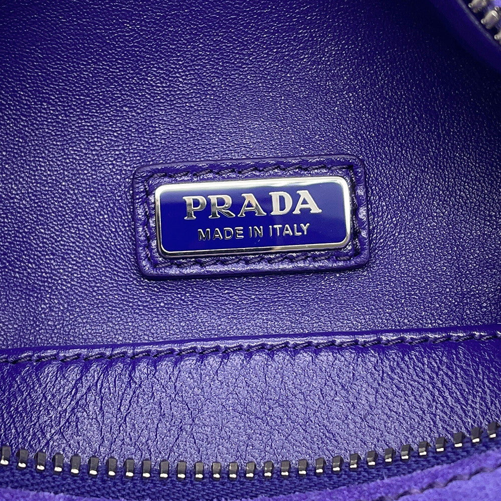 PRADA Shoulder Bag Purple2VH188 suede