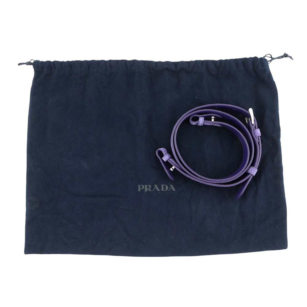 PRADA Shoulder Bag Purple2VH188 suede
